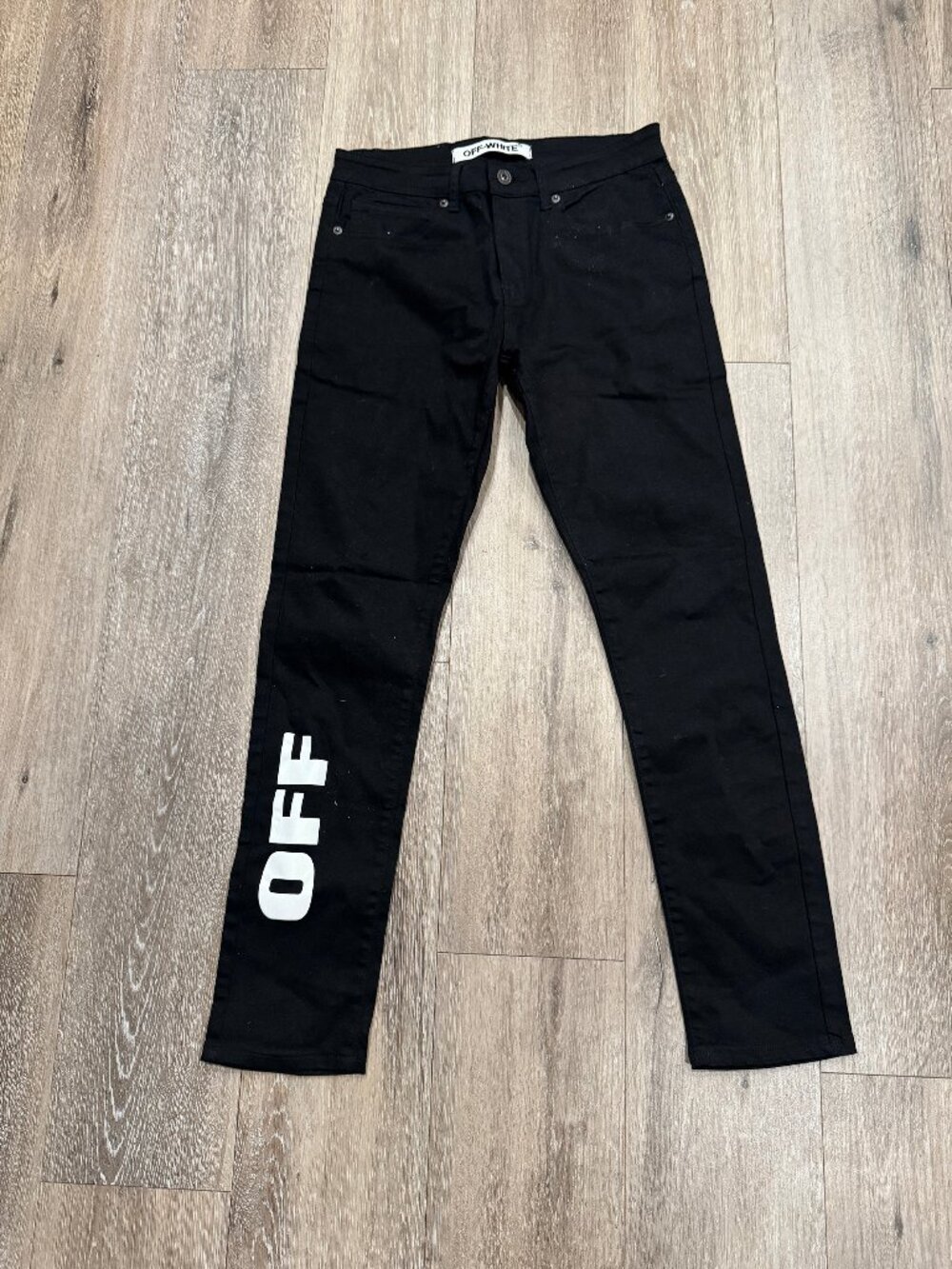 Off-White c/o Virgil Abloh Black Slim-Fit Logo Jeans